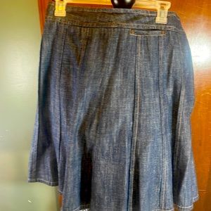 Women’s dark denim flare skirt